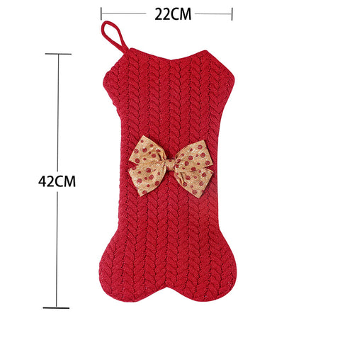 Christmas Decorations Knitting Wool Hanging Gift Bag Christmas Stockings Pendant Large Gift Bag eprolo