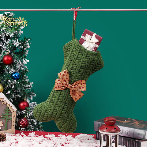 Christmas Decorations Knitting Wool Hanging Gift Bag Christmas Stockings Pendant Large Gift Bag eprolo