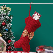 Christmas Decorations Knitting Wool Hanging Gift Bag Christmas Stockings Pendant Large Gift Bag eprolo