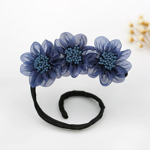 Woman Elegant Pearl Hair Bun Maker Tool Girl Flower Pontail Band Hairstyle Donut Hair Accessories Braider Twist  Headwear - Lakhufashion