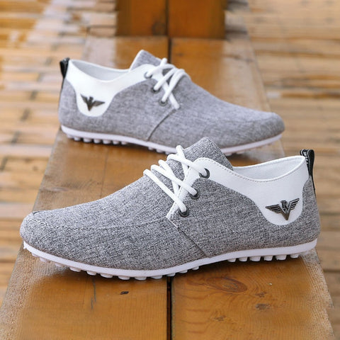 Men Loafers Shoes 2022 Canvas Casual Shoes For Men Outdoor Walking Footwear Breathable Linen Surface Flats Shoes Men Loafers - Lakhufashion