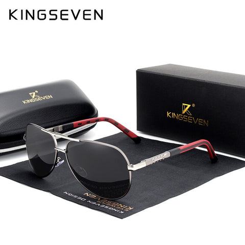 KINGSEVEN 2022 Aluminum Magnesium Men's Sunglasses Polarized Men Coating Mirror Glasses Male Eyewear Accessories For Men Oculos - Lakhufashion
