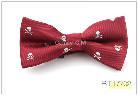 New Casual Slim Skull Ties For Men Classic Polyester Neckties Fashion Man Tie for Wedding Party Male tie Neckwear - Lakhufashion