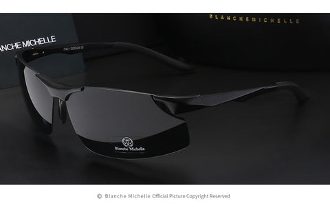 2022 Aluminum Magnesium Men Sunglasses Polarized Sports Driving Night Vision Goggles Sunglass Fishing UV400 Rimless Sun Glasses - Lakhufashion