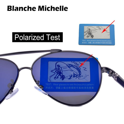 Blanche Michelle Pilot Polarized Sunglasses Men 2020 Brand Mirror Sun Glasses Driving UV400 Alloy Gafas De Sol Oculos With Box - Lakhufashion