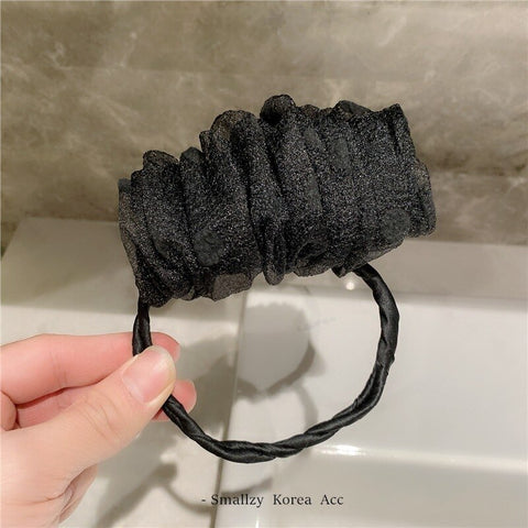 Woman Elegant Pearl Hair Bun Maker Tool Girl Flower Pontail Band Hairstyle Donut Hair Accessories Braider Twist  Headwear - Lakhufashion