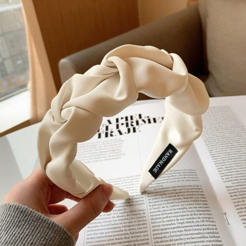 2023 Fashion Hair Hoop Hair Bands for Women Girls Flower Solid Color Headbands Designer Wide Hairband Hair Accessories Headwear - Lakhufashion