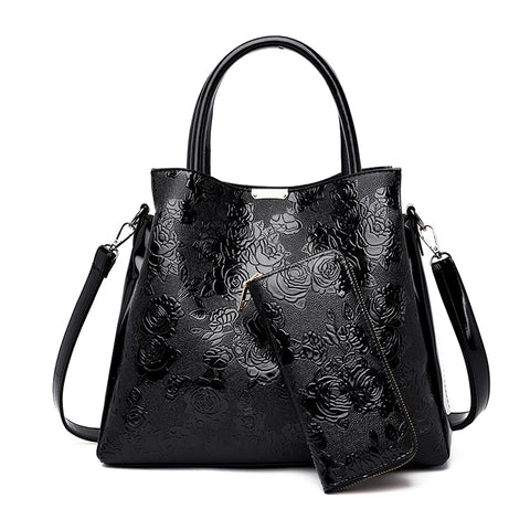 2022 New Brand Luxury Handbags Women Bags Designer Rose Print Tote Bag Fashion Shoulder Crossbody Bags for Women Travel Handbag - Lakhufashion