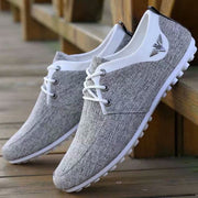Men Loafers Shoes 2022 Canvas Casual Shoes For Men Outdoor Walking Footwear Breathable Linen Surface Flats Shoes Men Loafers - Lakhufashion