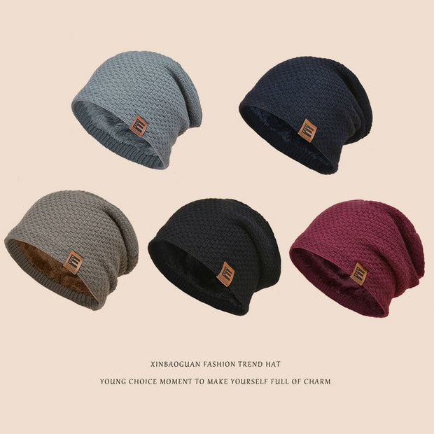 Brand Skullies Beanies Men Knitted Hat Winter Hats For Men Women Cap Winter Beanie Hat Gorro Thick Warm Bonnet Men's Winter Cap - Lakhufashion