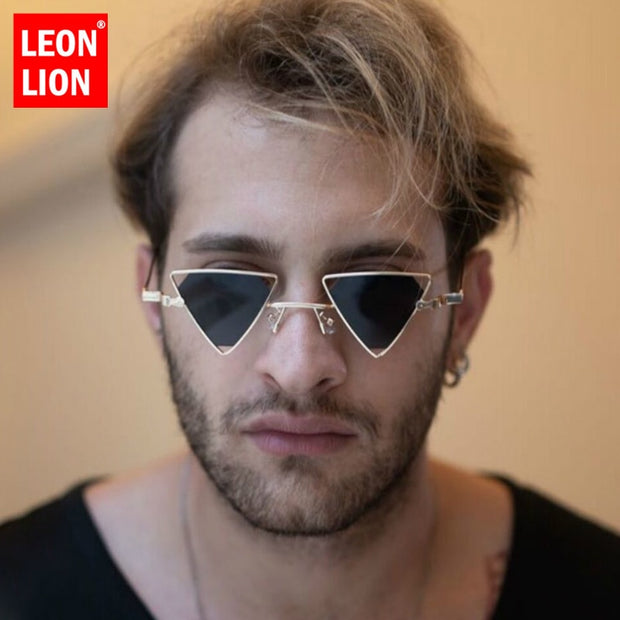 LeonLion Fashion Retro Sunglasses Men Luxury Brand Glasses Men/Women Vintage Sunglasses Men Mirror Gafas De Sol De Los Hombres